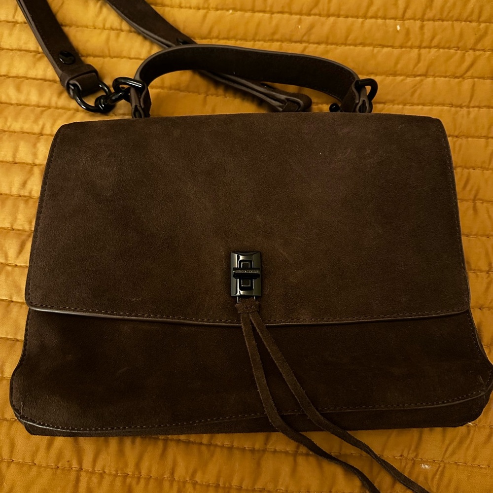 Rebecca Minkoff Brown Suede Darren Shoulder Bag